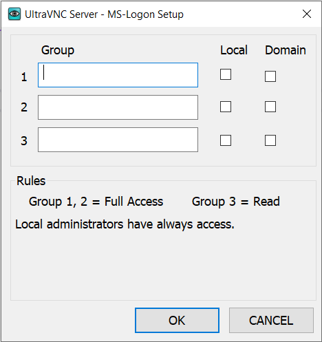 MSLogon groups